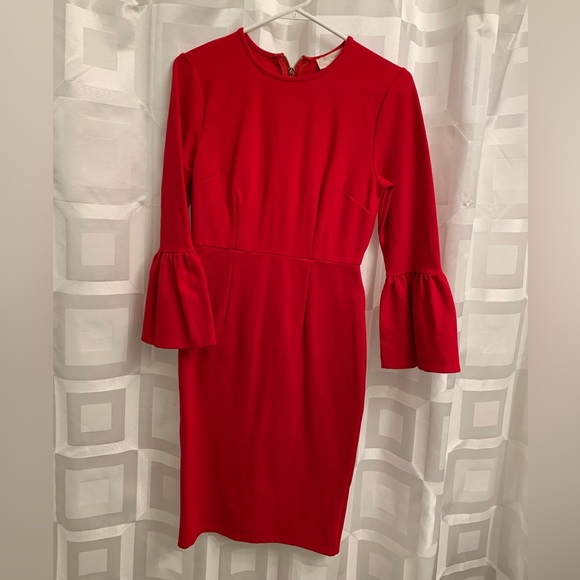 Rachel Parcell red bell sleeve dress size small - Picture 4 of 4